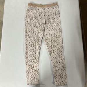 😍 3 for 15 😍 Girl’ white Pants with multicolored polka dots size L 10-12